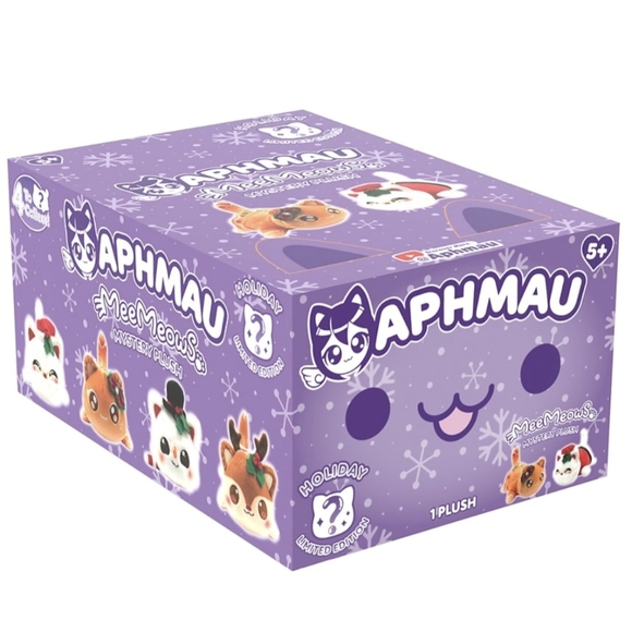 SEALED Aphmau MeeMeows SNOWMAN 6" CHRISTMAS Plush Cat Kitten Toy Holiday NEW - Picture 2 of 2